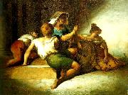 Theodore   Gericault la famille italienne Spain oil painting artist